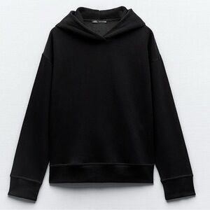 Zara Black Hoodie Sweatshirt